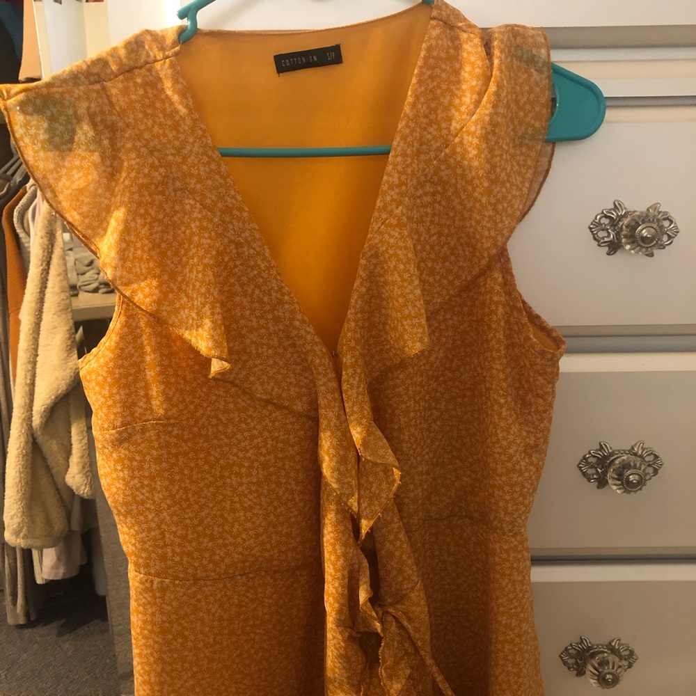 Wrap yellow sundress